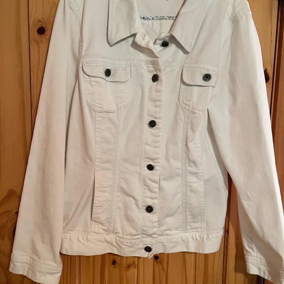 White Denim Jeans Jacket - Picture 1 of 6